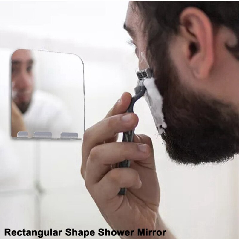 Muur Zuig Anti Fog Douche Spiegel Badkamer Fogless Douche Spiegel Wasruimte Reizen Voor Man Scheren Spiegel