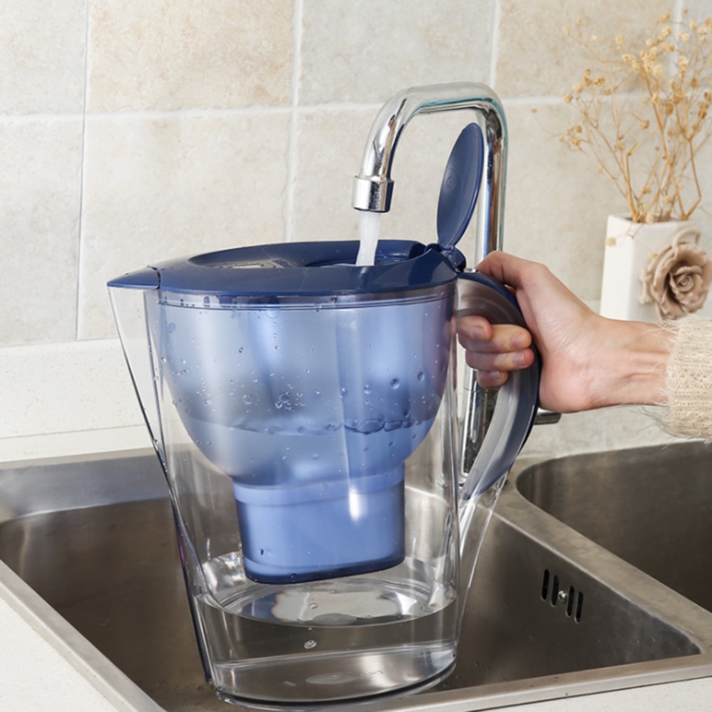 Vandfilterkande 4- lags filter aktivt kul fjerner urenheder bakterier køkken vandfilter hjem drikkevarer renser