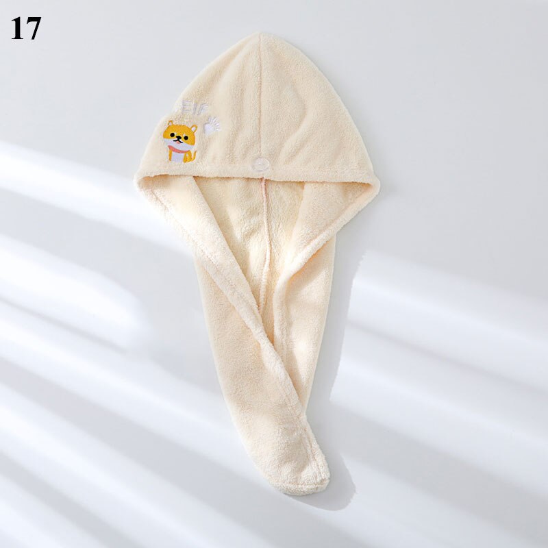 Haardroogkap, sneldrogende handdoek, microvezel handdoek, muts, superabsorberend, tulband, hoofddoek, dameskap voor lang haar, droogkap, mutsen: 17
