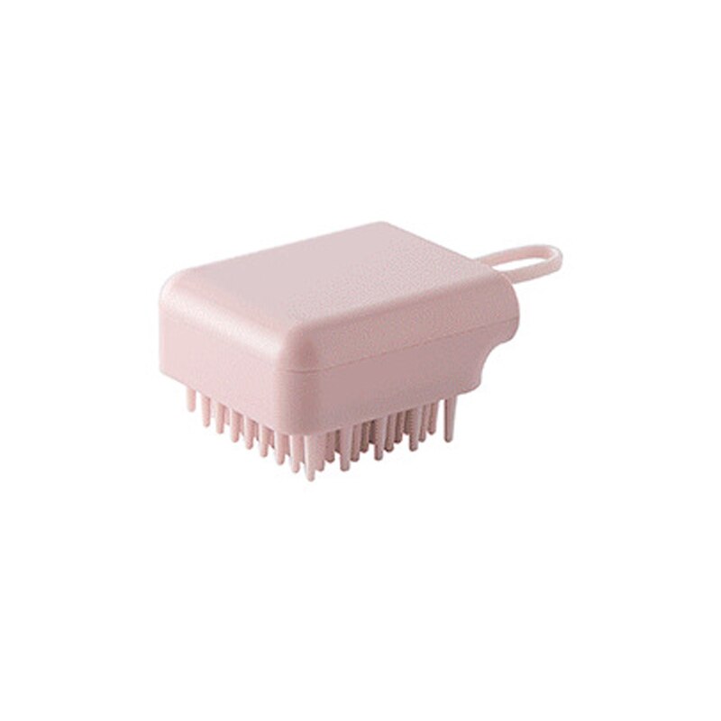 Pet Dog Bath Brush Comb Silicone SPA Shampoo Massage Brush Shower Hair Removal Comb For Dogs Cats Cleaning Grooming Tool: pink