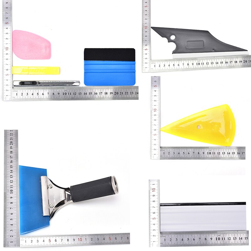 Película de vinilo 8 en 1, espátula para colocación de polarizado, aplicador de raspador, accesorios para coche, Kit de herramienta de tinte de ventana automático para coche