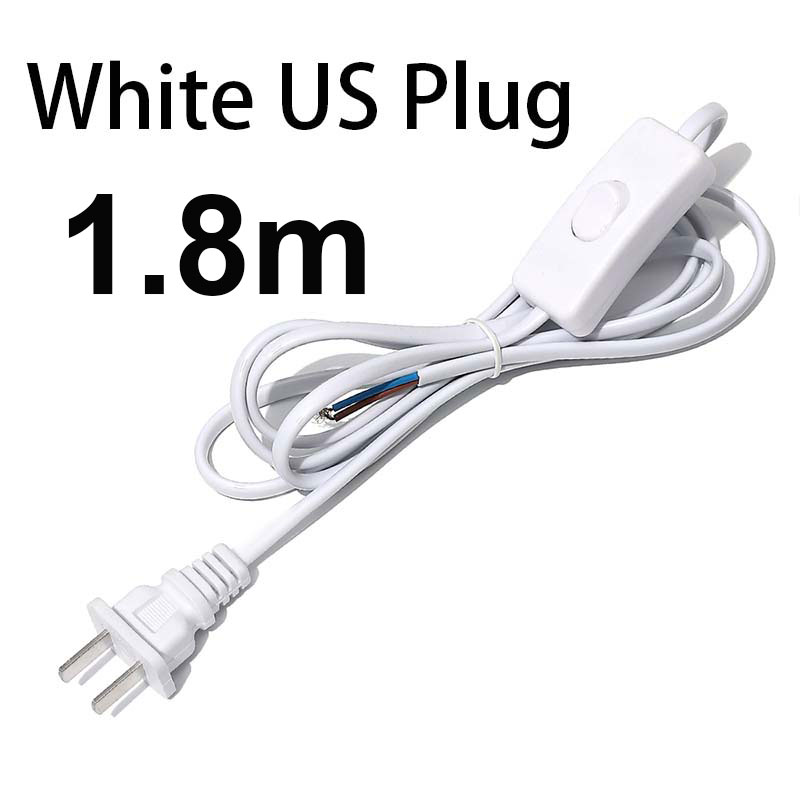 AC85-265V 660W 1,8 m 3m 5m Cable eléctrico interruptor de lámpara Cable de alimentación estándar internacional con enchufe de interruptor Cable de cobre: naranja