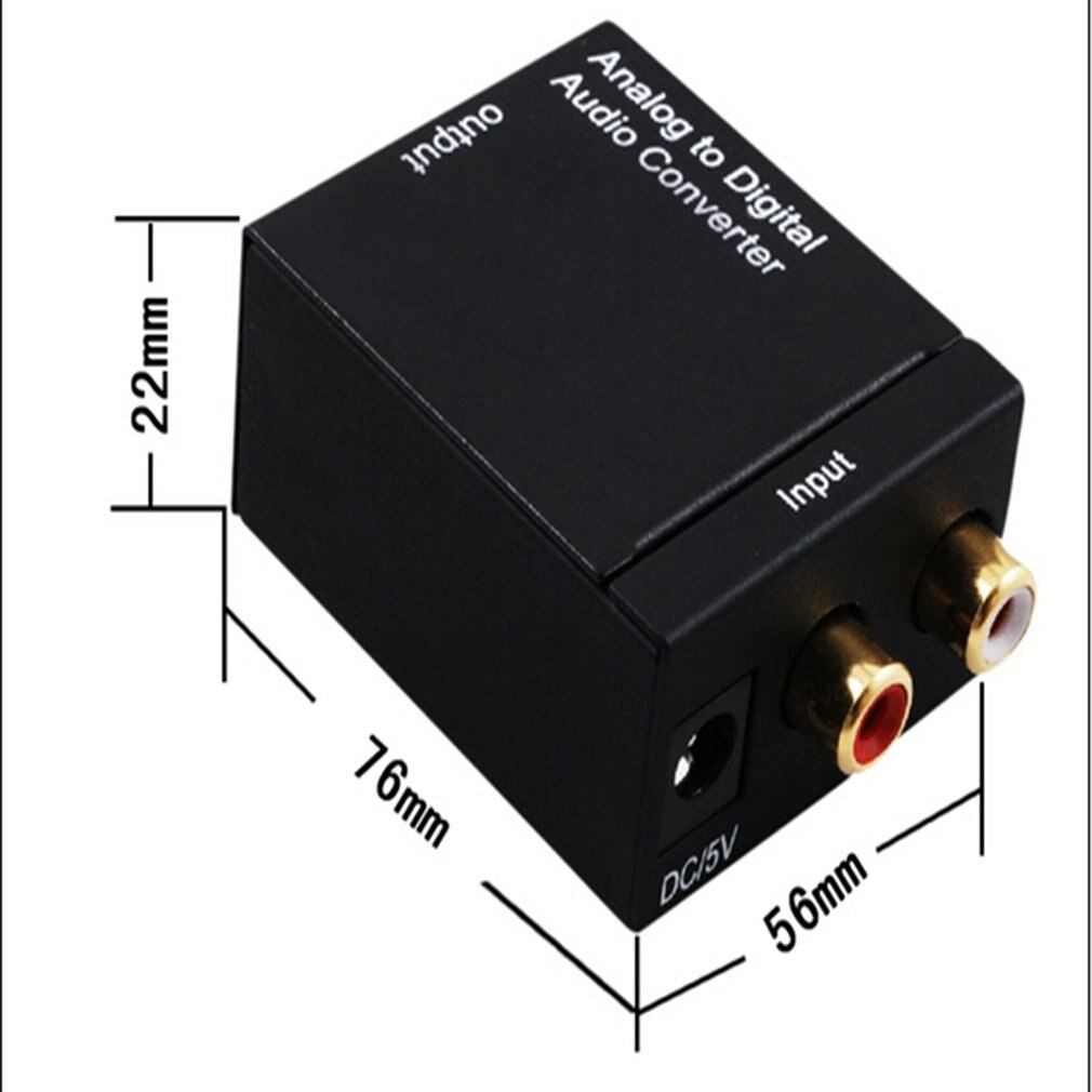 Optical Coaxial Digital to Analog Audio Converter Adapter RCA L/R 3.5mm