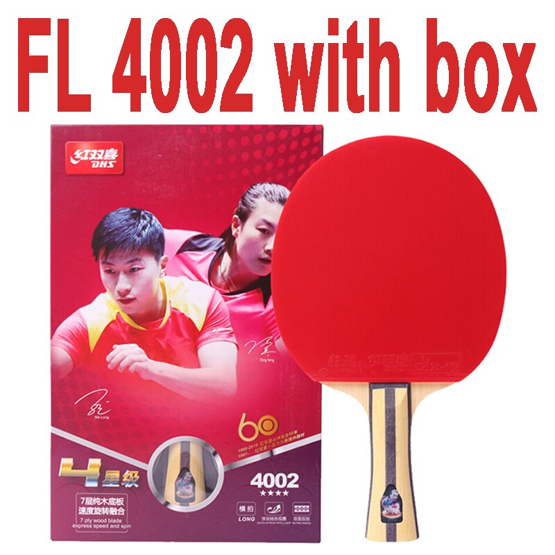 Originele Dhs T3002 T3006 T4002 T4006 Tafeltennis Racket Nieuw Type Afgewerkt Rackets Racket Sport Ping Pong Peddels: T4002 FL with box