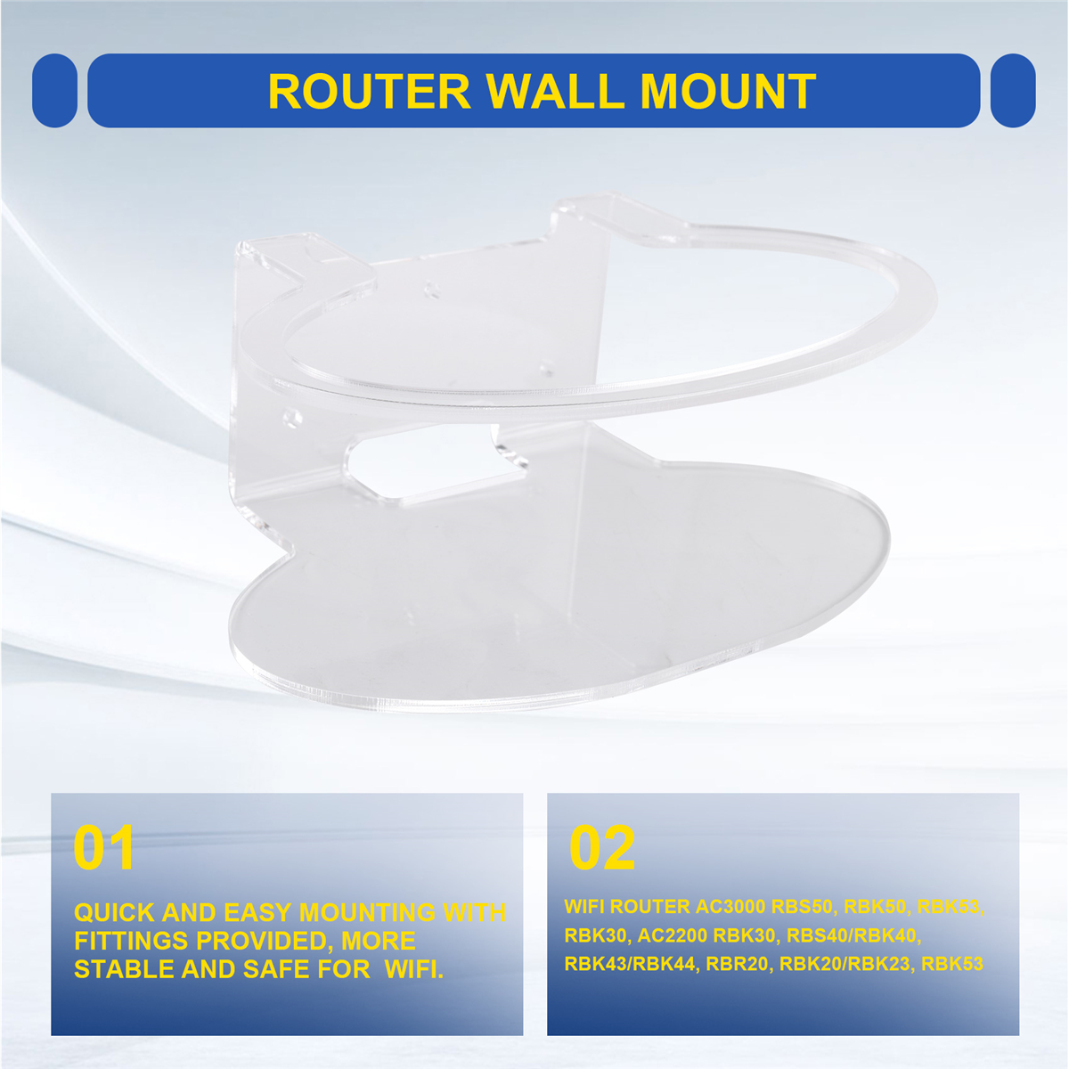 67NOWY 1 szt. Uchwyt półki robić montażu ściennego Orbi, robić routera WiFi Orbi AC3000 RBS50, RBK50, RBK53, RBK30, AC2200 RBK30