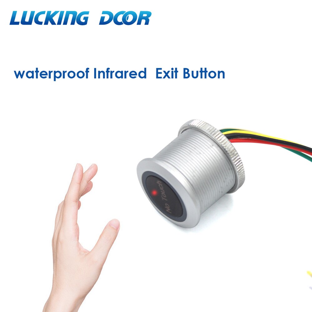 Bouton de sortie à capteur infrarouge, étanche IP68, sans contact, en acier inoxydable 304, système de contrôle d'accès