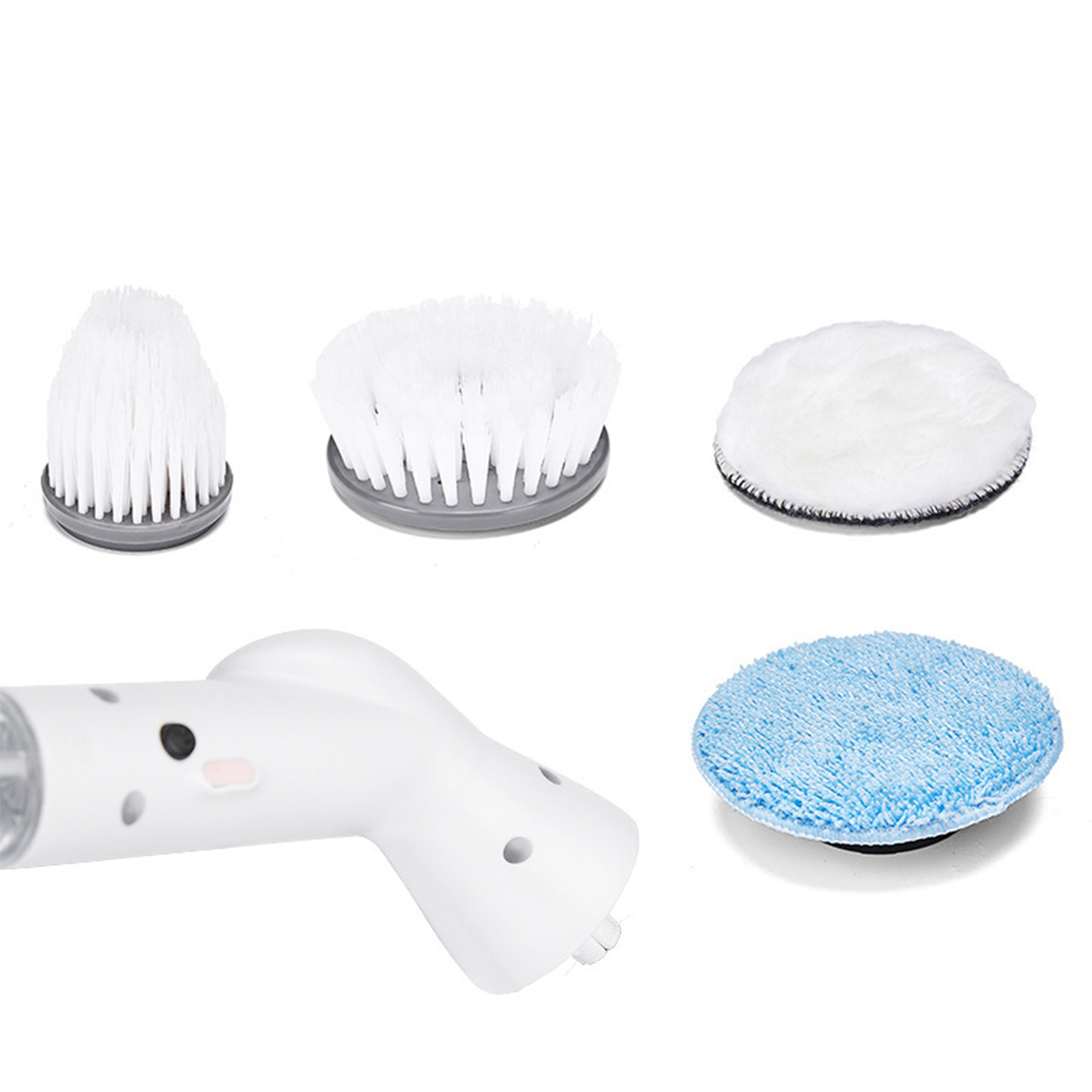 Épurateur rotatif électrique, brosse de nettoyage de douche sans fil, vitesse réglable, poignée d'extension de carrelage de salle de bain réglable