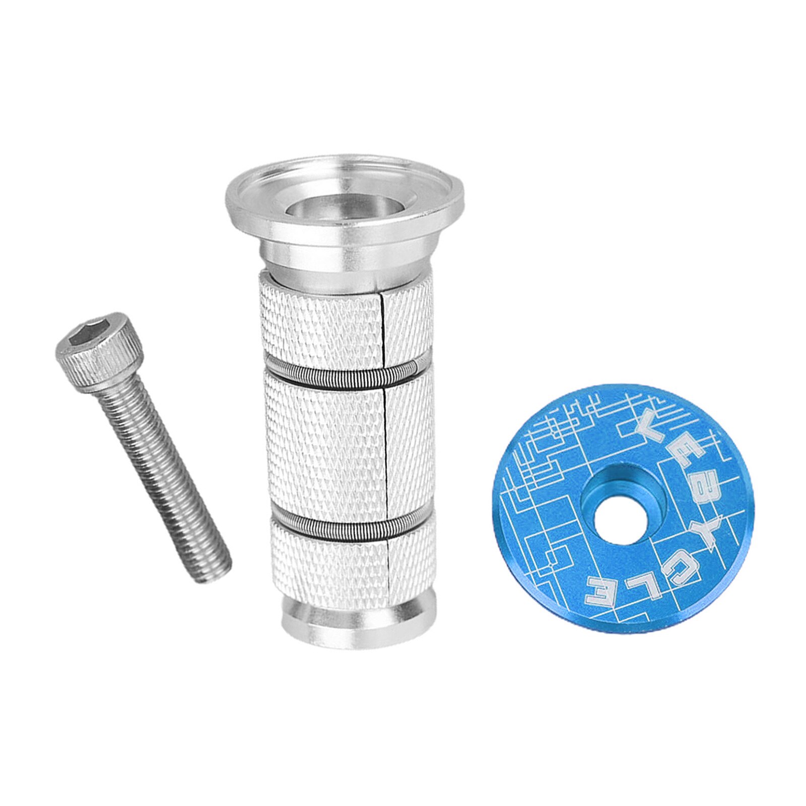 Deluxe Bike Headset Expander Top Cap Ster Moer Plug Bolt Extra Lange Fiets Stuurpen Uitbreiden Moer Bout Voor 25.4/28.6Mm Vorken: Expander Blue  