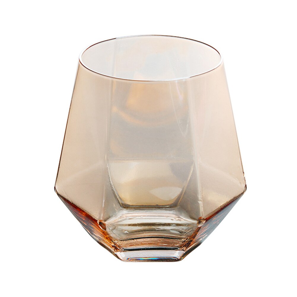 Verre à Whisky géométrique en cristal de diamant, tasse en verre de jus d'eau, Bar de maison, articles pour boissons, de Couple: D