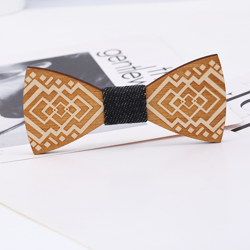 Wood Bow Tie Mens Wooden Bow Ties Party Business Butterfly Cravat Party Ties For Men Wood Ties Women Kids