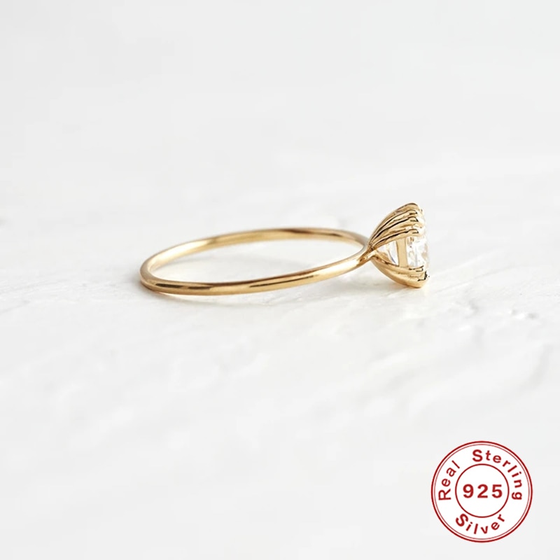 ROXI Elegante Geometrie Edelsteine Engagement Ringe für Frauen Hochzeit Ring 925 Sterling Silber Finger Ringe Bague Femme Schmuck