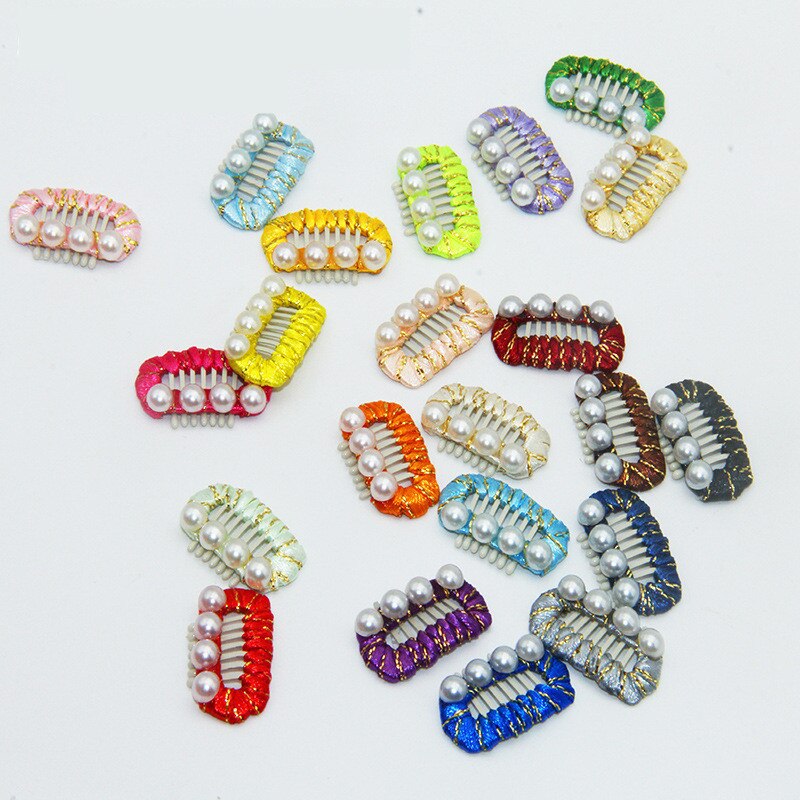 Pinza de acero para perros, Accesorios de belleza para el pelo de Yorkshire, decoración de perlas, BB, 1 pieza