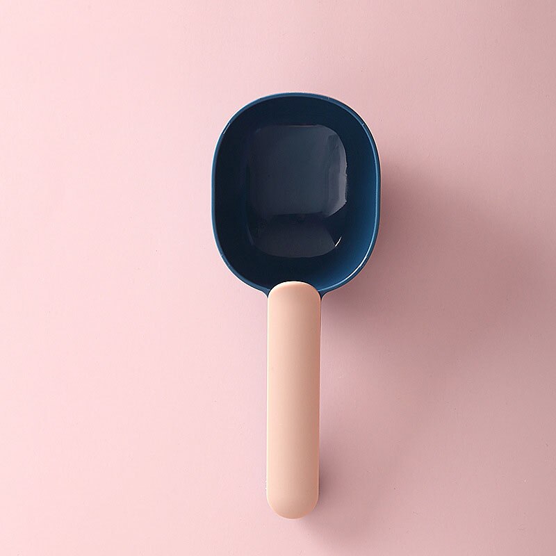 Cucharas de medir de cocina, multifunción, harina, cucharada de arroz con Clip, pastel, azúcar, tazas medidoras de harina, utensilios de cocina para hornear: pink