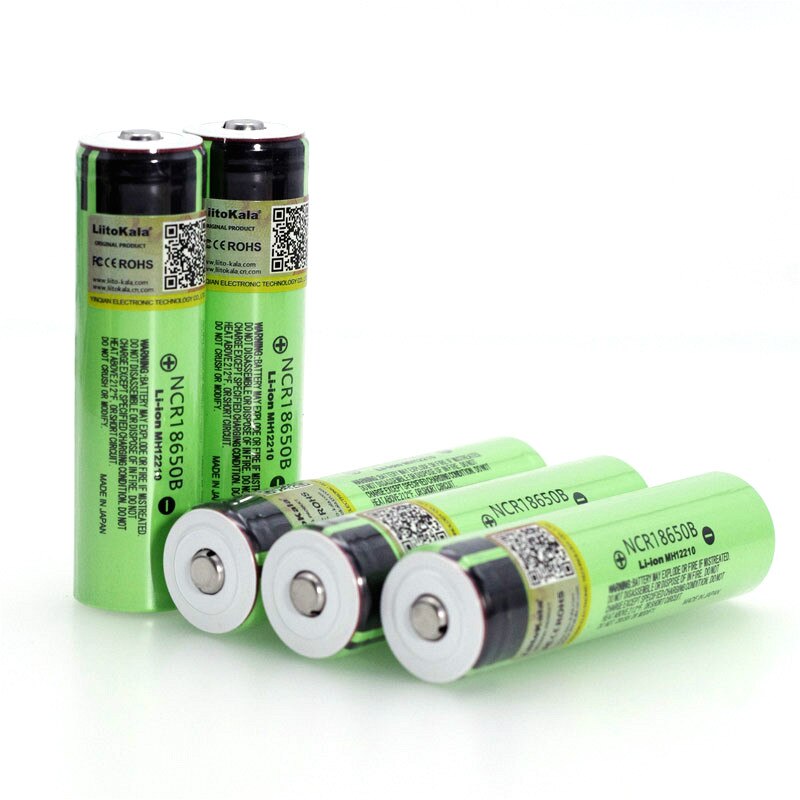 Liitokala-batería recargable de litio NCR18650B, 3,7 v, 3400 mAh, 18650, con punta (sin PCB) para baterías de linterna
