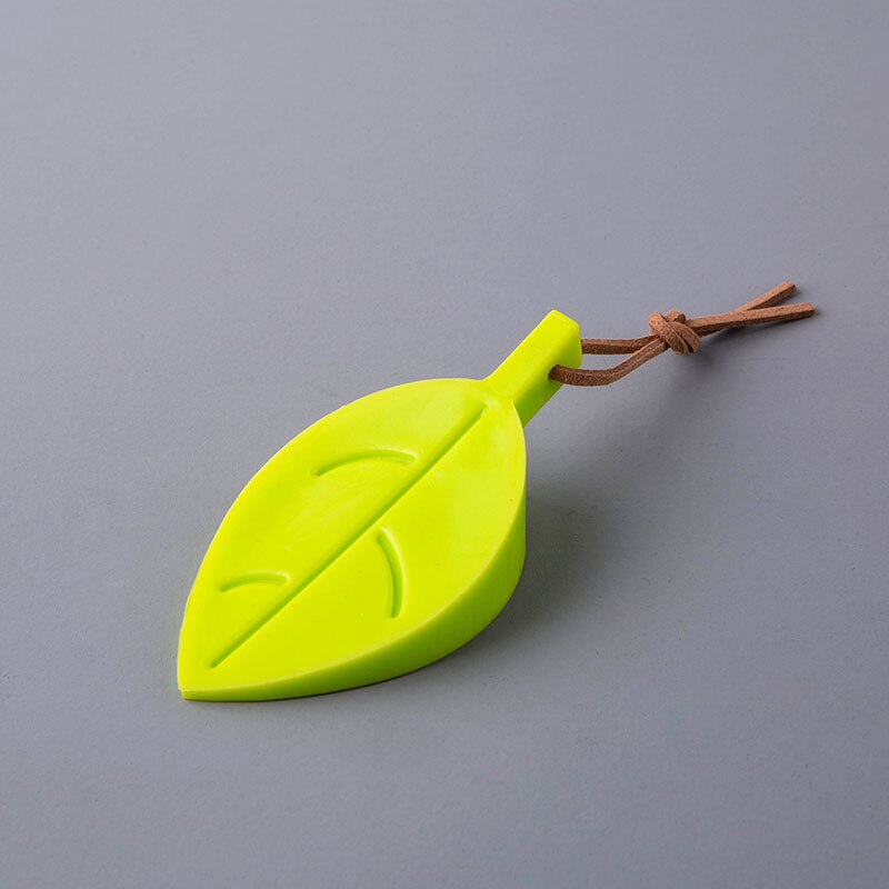 Butoir de porte en Silicone en forme de feuilles pour bébé, protection Anti-pincement, sécurité des enfants: green