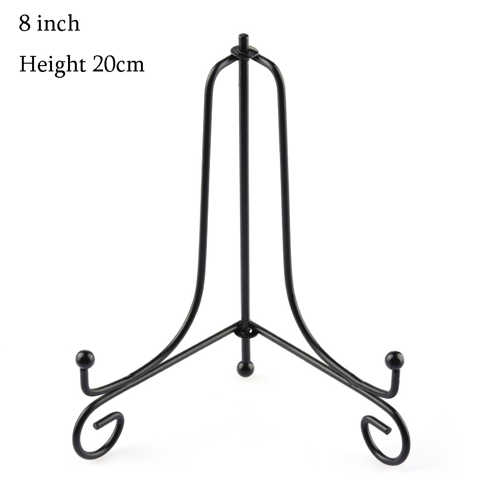 1PC Photo Pedestal Photo Pedestal Display Stand DIY Black Iron Plate Easel Storage Holder Book Art Craft Bracket Home Decoration: A-20cm