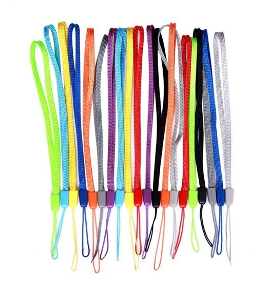 300 pièces Nylon pratique dragonne lanière chaîne pour Selfie bâton téléphone Mobile sangles USB clé carte d'identité porte-Badge bricolage accrocher corde: Color Random