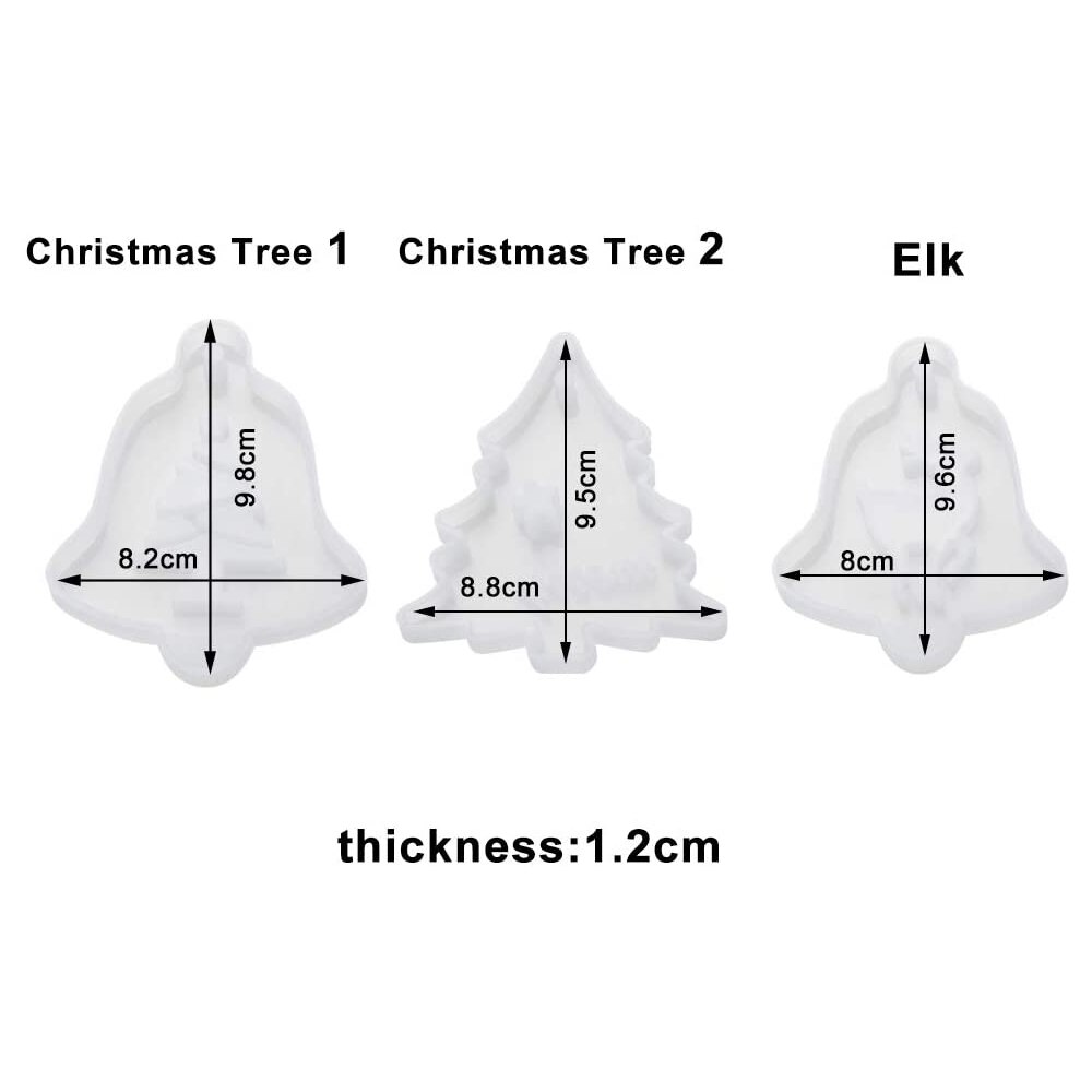 6 Pcs DIY Craft Snowflake Molds Making Clay Plaster Cement Mould Tool Toys Xmas Tree Silicone Mold Toy Ornaments Christmas Decor