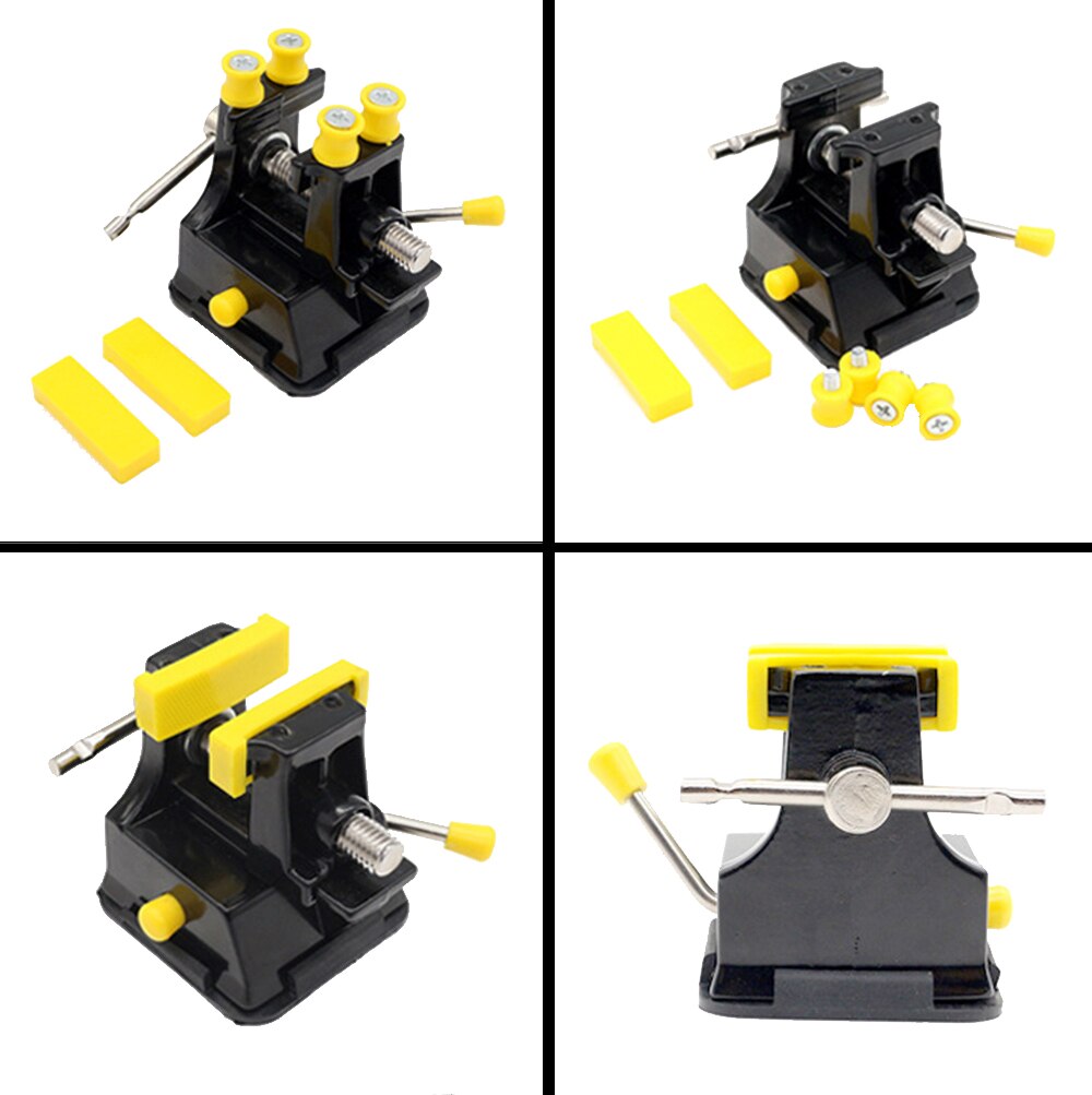 LUBAN 1pc Black Jaw Carving Bench Clamp Mini Vice Suction Grip Vise Vice Micro Clip Flat Vise DIY Craft Tools