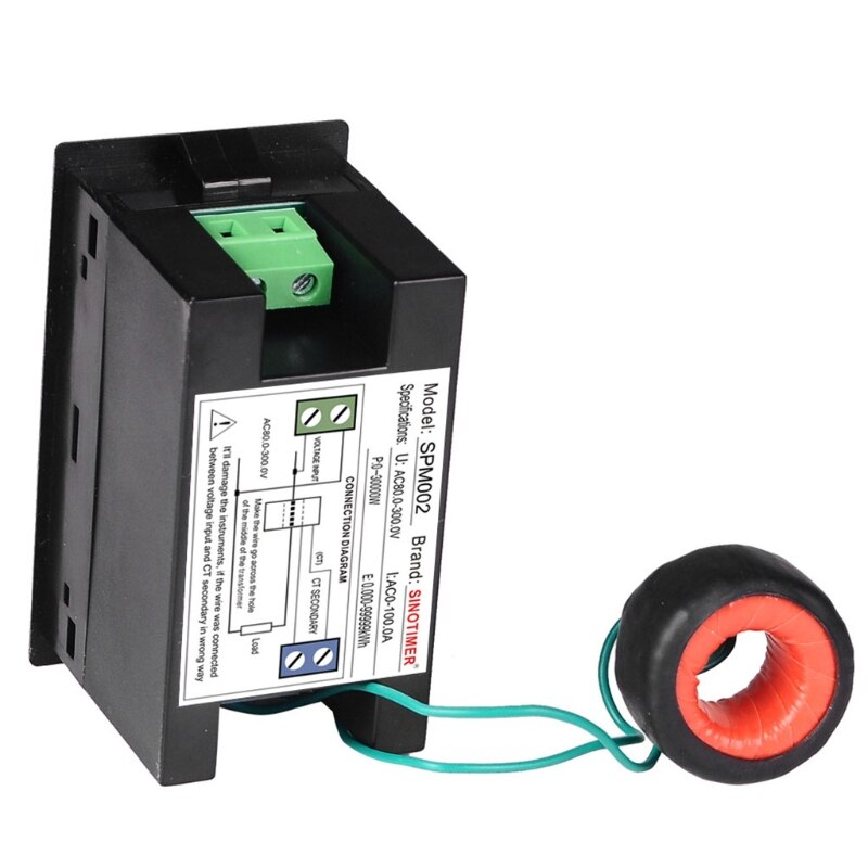 AC80-300V/AC300-450V 100A LCD Digital Display Voltmeter Electric Energy Meter AC Voltage Current Meter Ammeter Power Meter