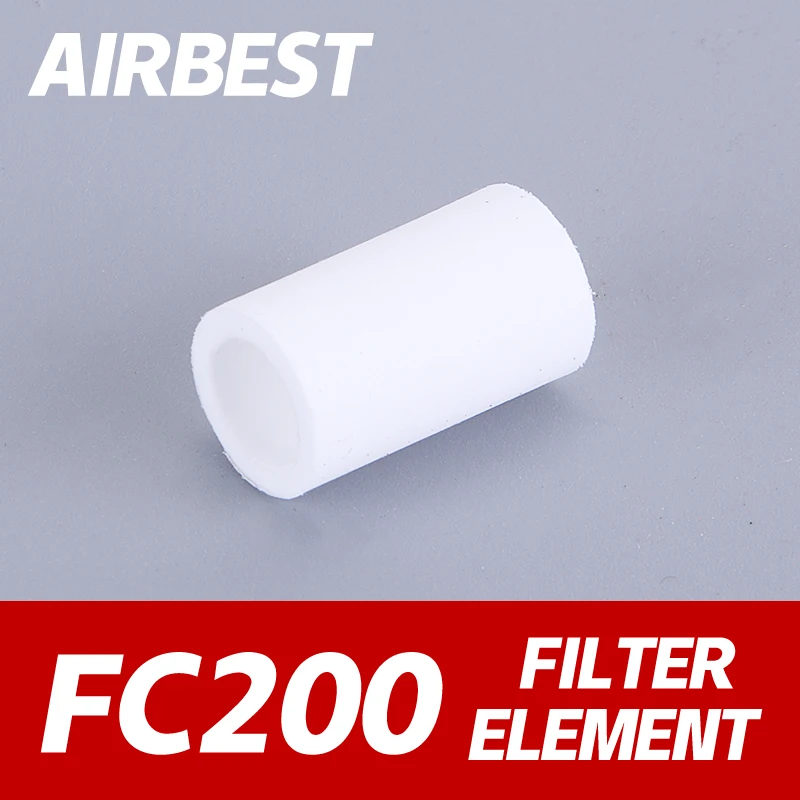 Filtro de vacío neumático de tubería ZFC en línea, elemento de fibra extraíble para ventosa de aire AZFC100 AZFC200 ZFC100-06B ZFC200-08B: YELLOW