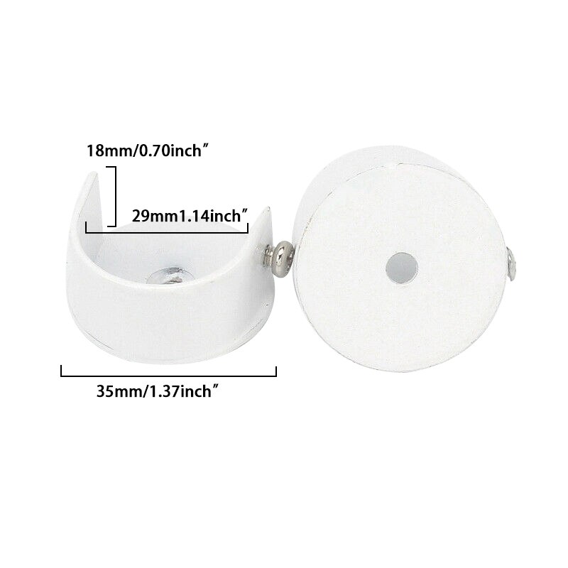 2PCS U Form Regal Unterstützung Halterung Dusche Vorhang Stange Halter 28mm Legierung Aussparung Seite Halterung Vorhang Stange Wand unterstützung Dekoration: 05