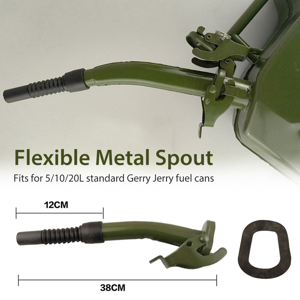 Metal Spout Flexible Durable Pouring Spout With Free Fuel Nozzel For 5/10/20L Jerry Cans
