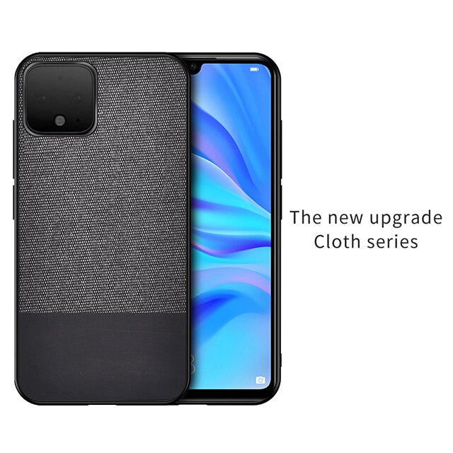 IKrsses para Google Pixel 4 funda de tela Simple de PU funda trasera dura de borde suave para Google Pixel 4 XL duro volver cubierta de la cáscara: For Pixel 4 XL / Black2