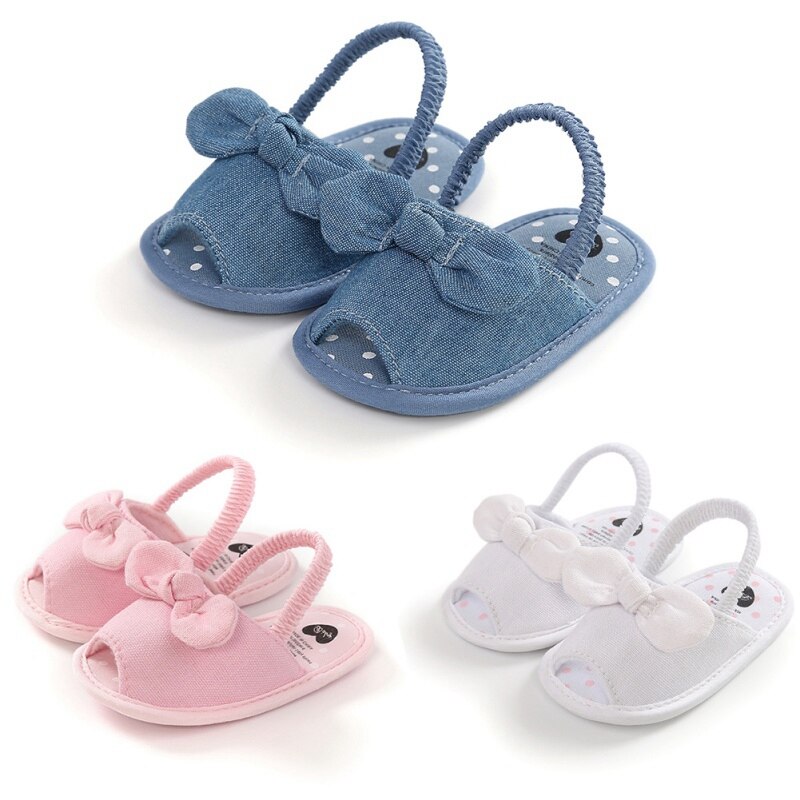 Zomer Baby Meisjes Ademende Anti-Slip Schoenen Vlinder-Knoop Patroon Sandalen Peuter Zachte Zolen Eerste Wandelaars