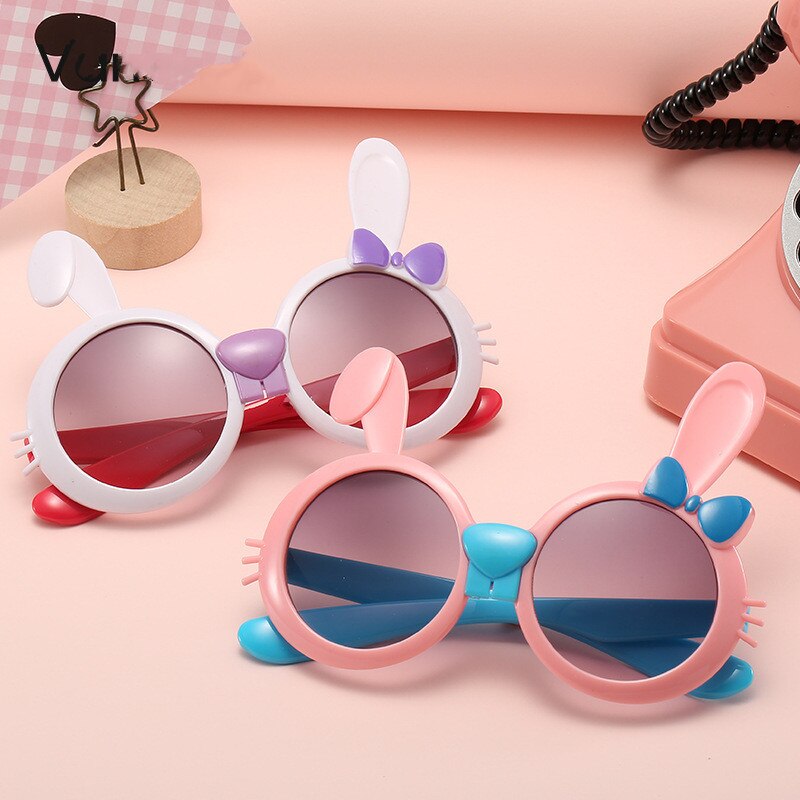 1pc Lovely Rabbit Children's Sunglasses Girls Boys Cute Cartoon Sun Glasses for Kids Sunglasses UV400 Kids Animal Goggles