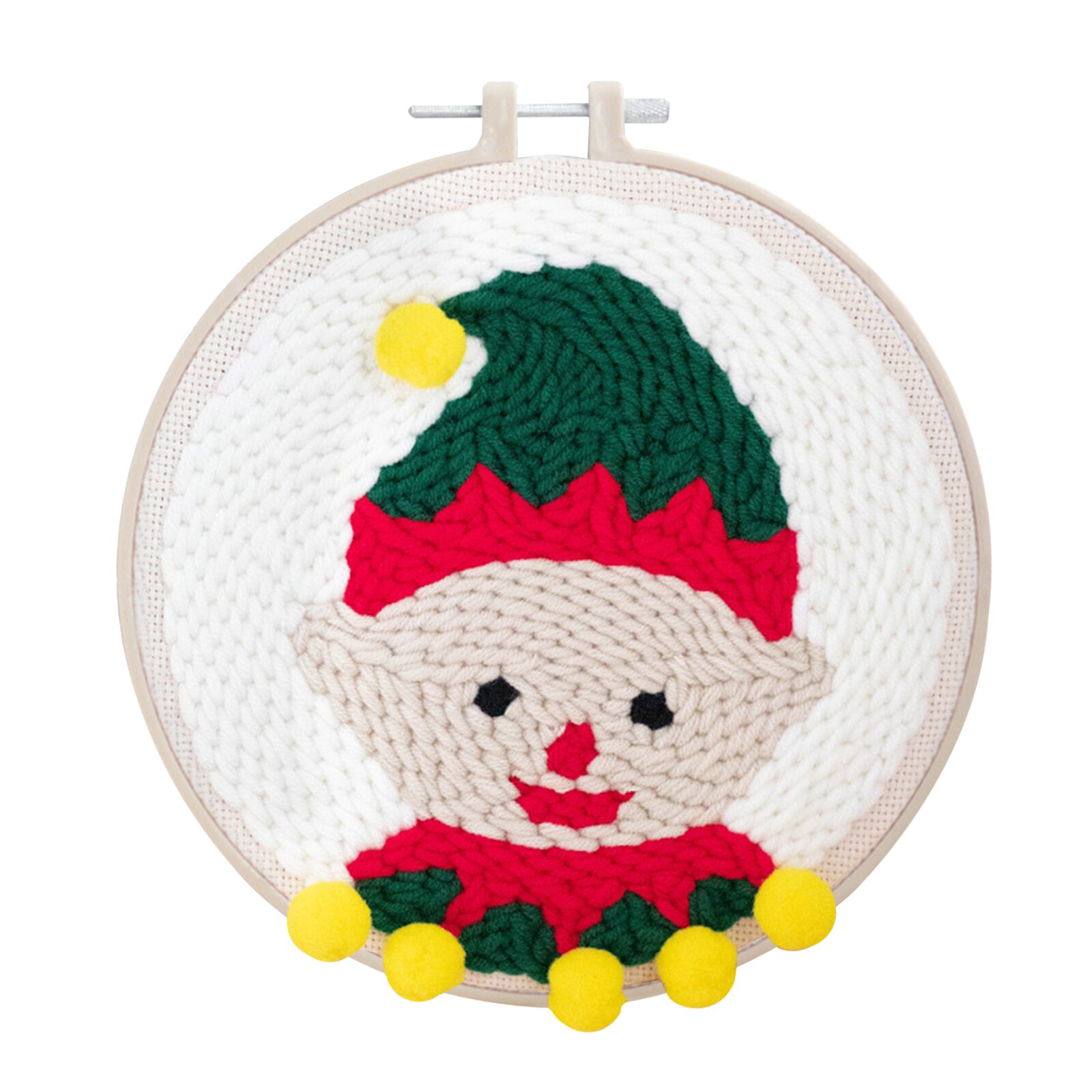 Punch Needle Embroidery Kit with Basic Tools Hand Craft Cartoon Pattern 20cm: D