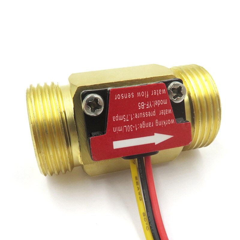 G3/4 " mässing vattenflödessensor turbinmätare magnetisk halleffektsensor yf -b5