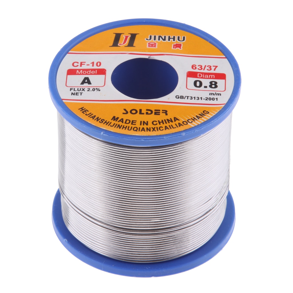 Hilo de soldadura de estaño y plomo 500g, núcleo de colofonia 2%, herramienta de soldadura de hierro fundente, diámetro de 0,8mm para soldadura eléctrica y electrónica, rollo de alambre