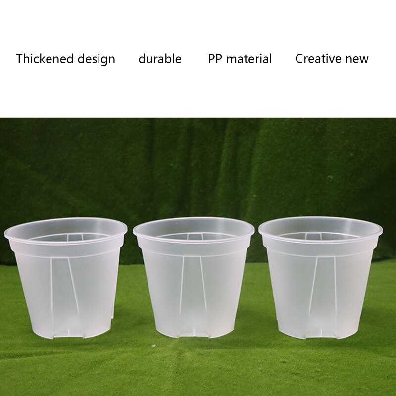 Clear Bloempot Planter Cactus 12/15/18Cm Duurzaam Pp Transparante Bloempot Orchidee Pot Met Gaten voor Thuis Bureau