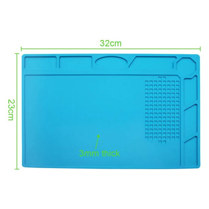 Soldering Mat Solder Pad Insulation Silicone Mat Anti Static for Soldering Brazing Repair Tool Welding Past