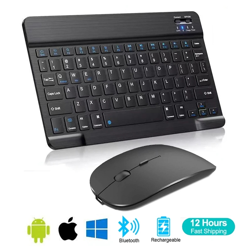 Spanisch Französisch Bluetooth Drahtlose Tastatur Azerty Russisch Koreanisch Für iPad Mac PC Tablette praktisch Laptop Und Maus Mini Mit N