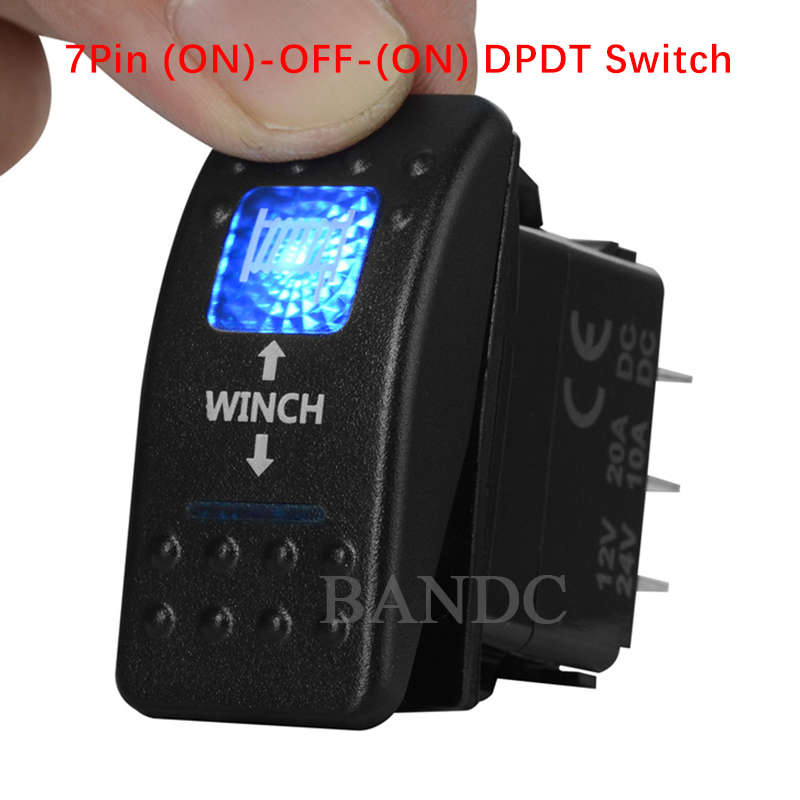 Barre lumineuse Led bleue 12V, interrupteur à bascule antibrouillard, 5 broches ON-OFF, 3 positions, interrupteur à bascule pour voiture, bateau, Yacht marin 12V/20Amp: Champagne