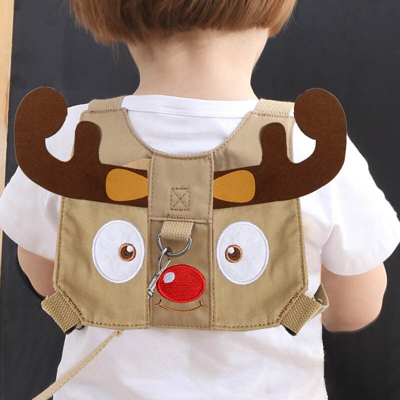 Children Learning Walking Back Traction Adjustable Safety Harness Toddler Walk Belt Keeper 1Pcs Anti Lost Rope Leash Accessories: fawn beige