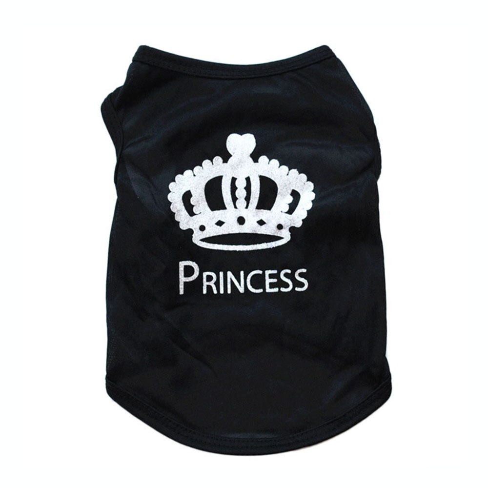 Kleine Hond Kleding Huisdier Kat Vest Cute Kitten Kat Kostuum Puppy Gedrukt Zwarte T-shirt Zomer Dunne Vest Huisdieren Kleding ropa Perro: color 4 / M