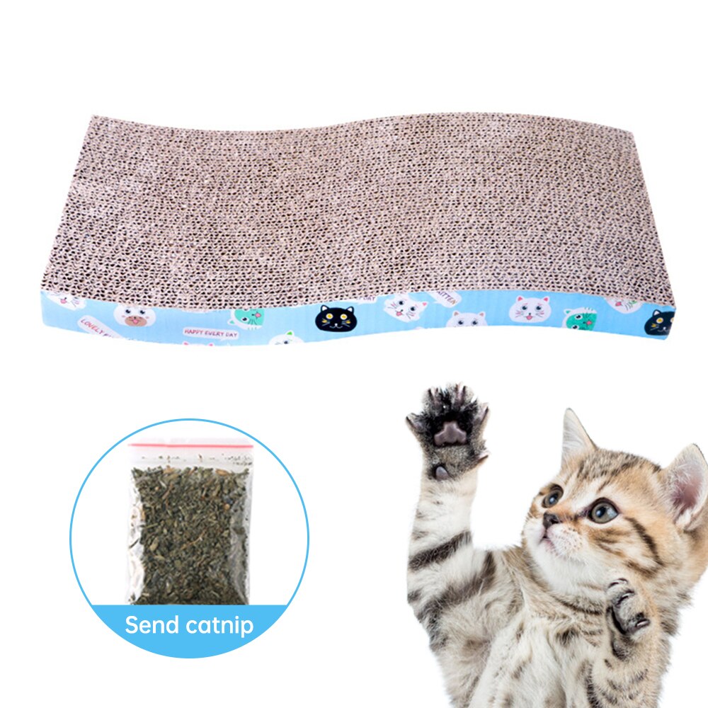 Cat Scratch Board Pad Grinding Nails Interactive Protecting Furniture Cat Toy Large Size Cat Scratcher Toy Cardboard