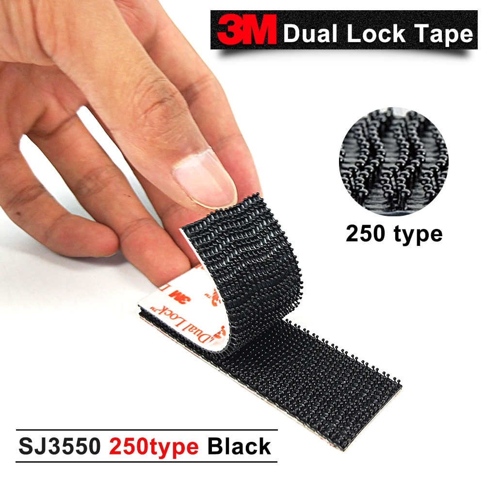 Die cut 3 M Dual Lock SJ3550 Zwart Type 250/Zelfklevende Hersluitbare Sluiting Tape