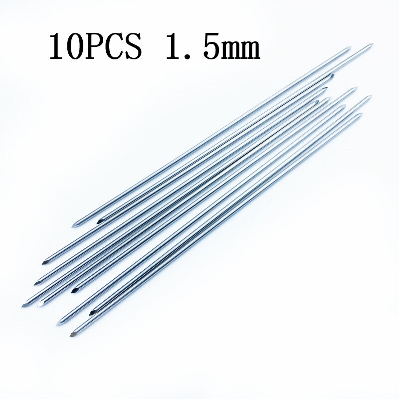 10 stk / taske ben rustfrit stål dobbelt-endede kirschner ledninger veterinær ortopædinstrumenter: 10 stk 1.5mm