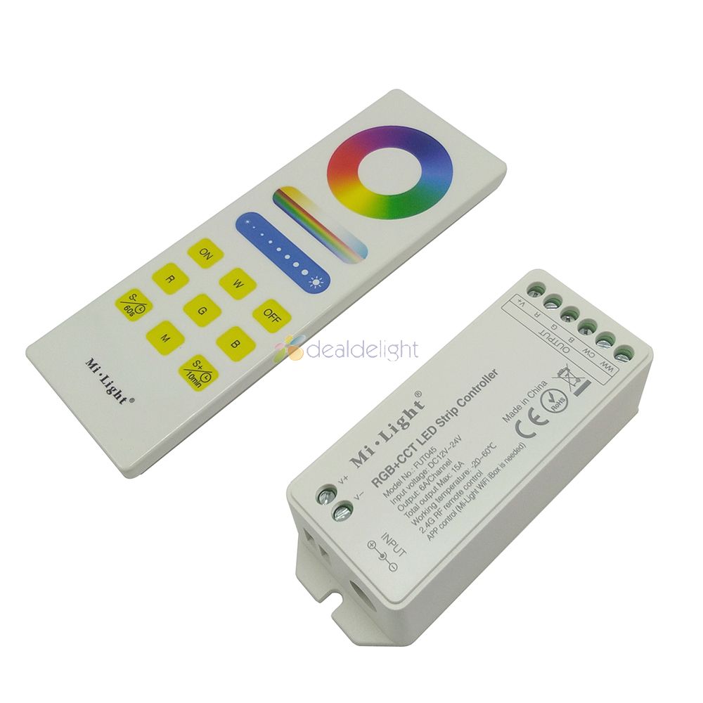 Mi.light FUT045 RGB+CCT AUTO-SYNC function LED Controller 15 +FUT088 RGB+CCT Full Touch Remote
