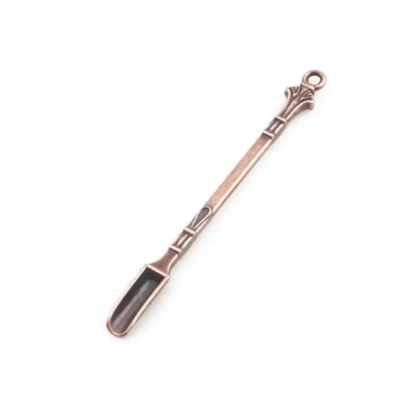 Nowy wielofunkcyjny mini metal Kawa proszek łyżka Miedź szufelka z pierścień zastawa stołowa klasyczny królewski złoto ornament łopata malutki łyżka: Czerwony