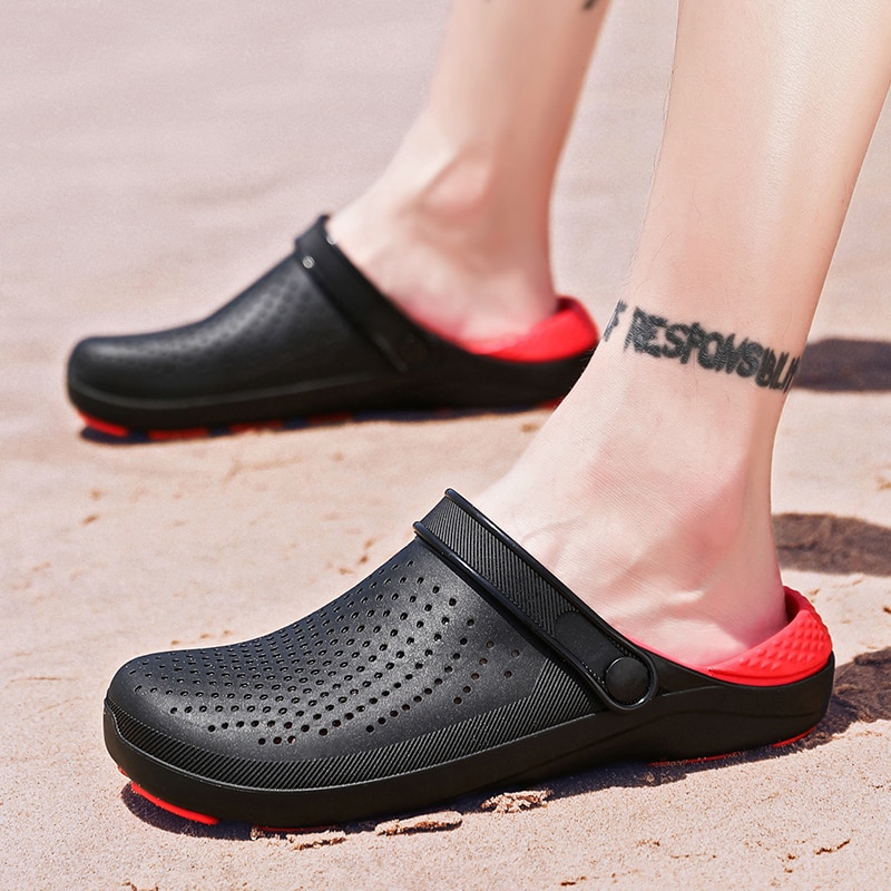 Zomer Mannen Klompen Sandalen Strand Slippers Voor Mannen Mannelijke Schoeisel Zomer Schoenen Man Big Size tuin Klomp