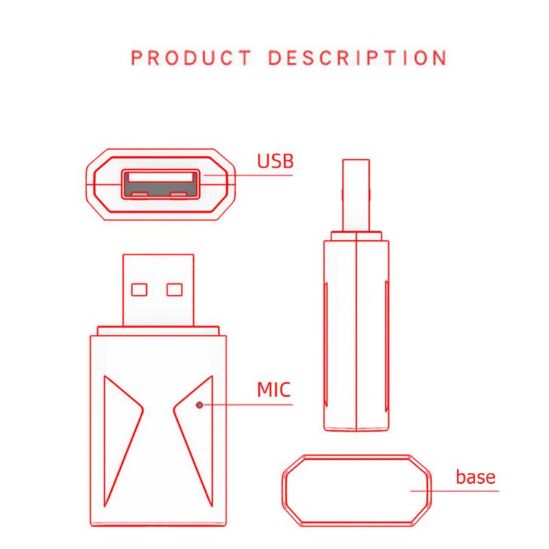 Portable AI Smart Microphone Translator Language Translation Speech Recognition USB Wireless Mic 28 Language Translation Supply