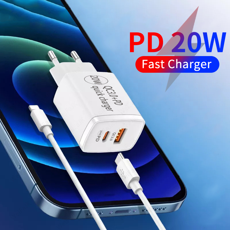 Pd 20W Usb Type C Adapter Qc 3.0 Snelle Telefoon Oplader Voor Ipad Huawei Xiaomi Samsung Apple Iphone 13 12 11 Pro Max X Xs Xr Airpods