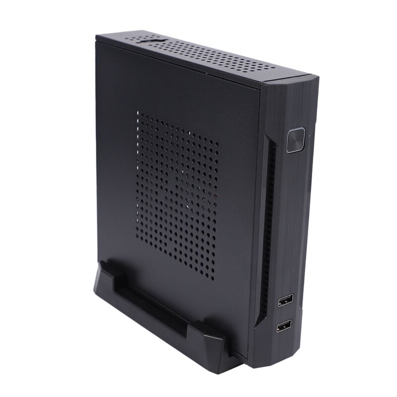 Custodia per Computer mini-itx Slim con fattore di forma ridotto custodia per Computer HTPC con 2 x adattatore di alimentazione usb 2.0 12V 8A