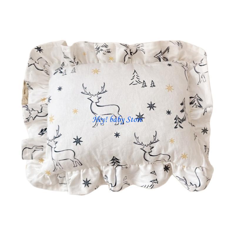 Q1FE Nordic Summer Baby Soothing Pillow Small Square Pillow Back Support Cushion Sleep Pillow Feature Not Removable