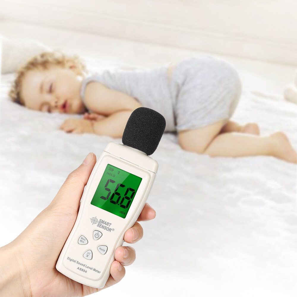 SMART SENSOR Mini Digital Sound Level Meter LCD Display Noise Meter Noise Meetinstrument Decibel Tester 30-130dBA